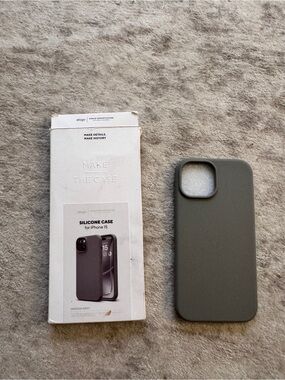 Silicone Case for iPhone 15 - Medium Gray